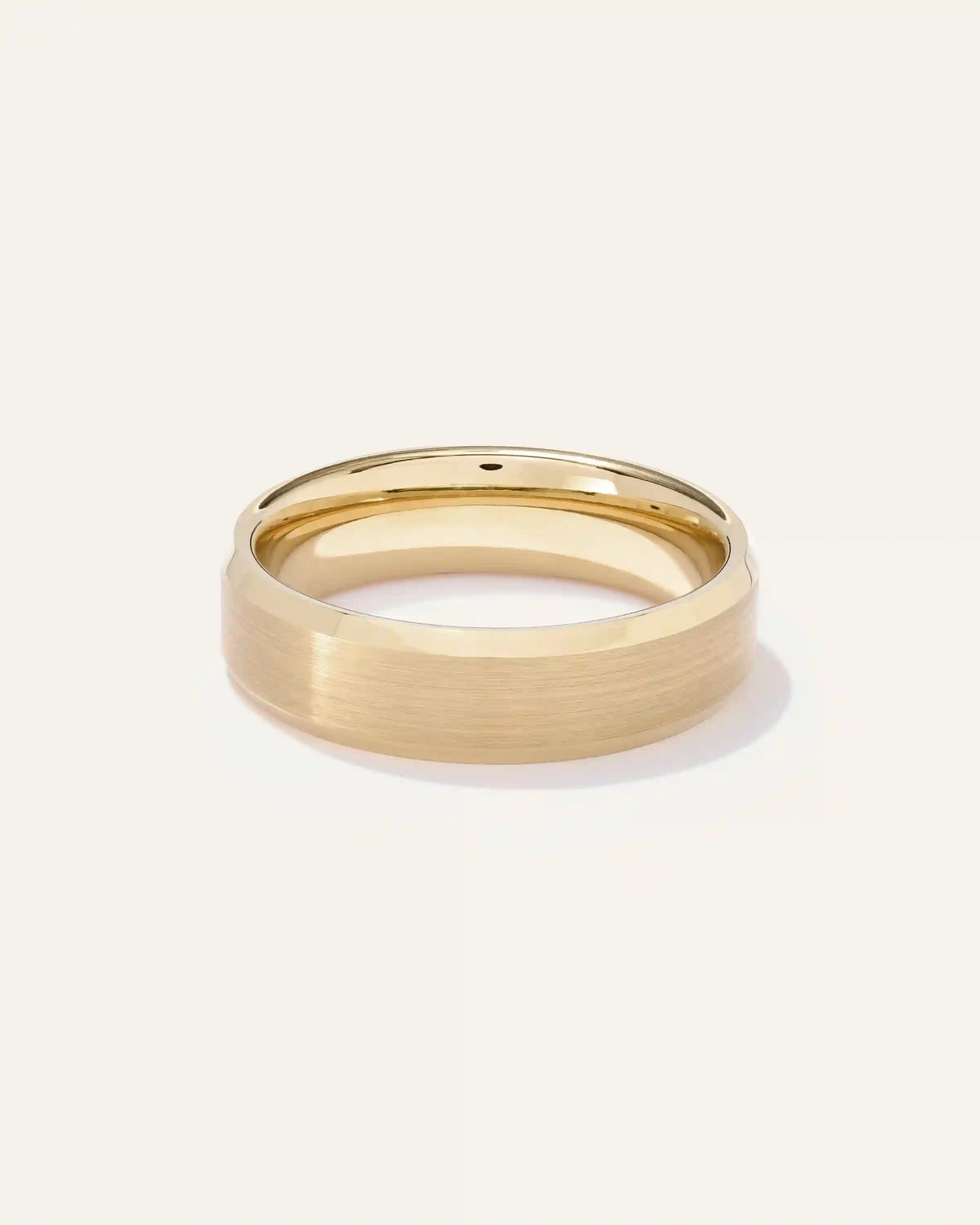 Tungsten Carbide Brushed Beveled Edge Band