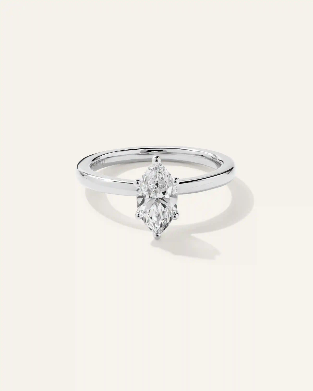 Lab Grown Diamond Marquise Comfort Fit Engagement Ring - 1ct