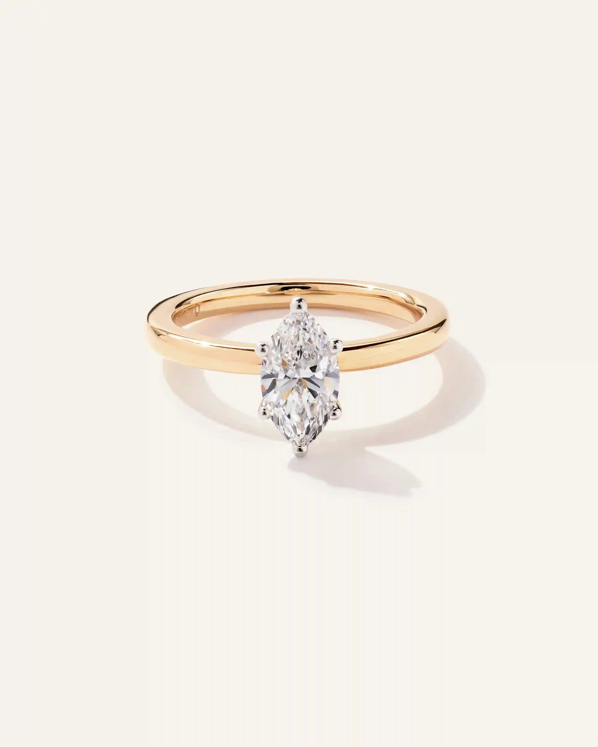 Lab Grown Diamond Marquise Comfort Fit Engagement Ring - 1ct