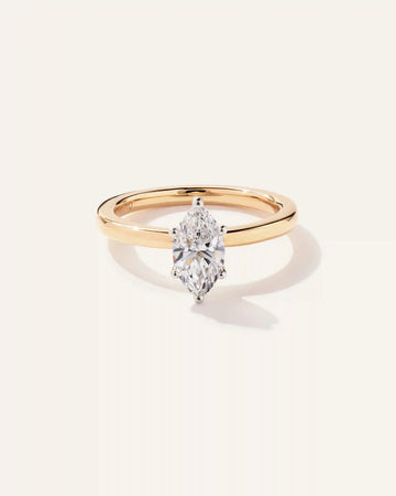 Lab Grown Diamond Marquise Comfort Fit Engagement Ring - 1ct