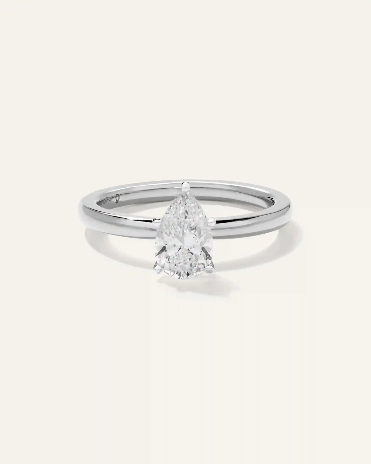 Lab Grown Diamond Pear Comfort Fit Engagement Ring - 1ct