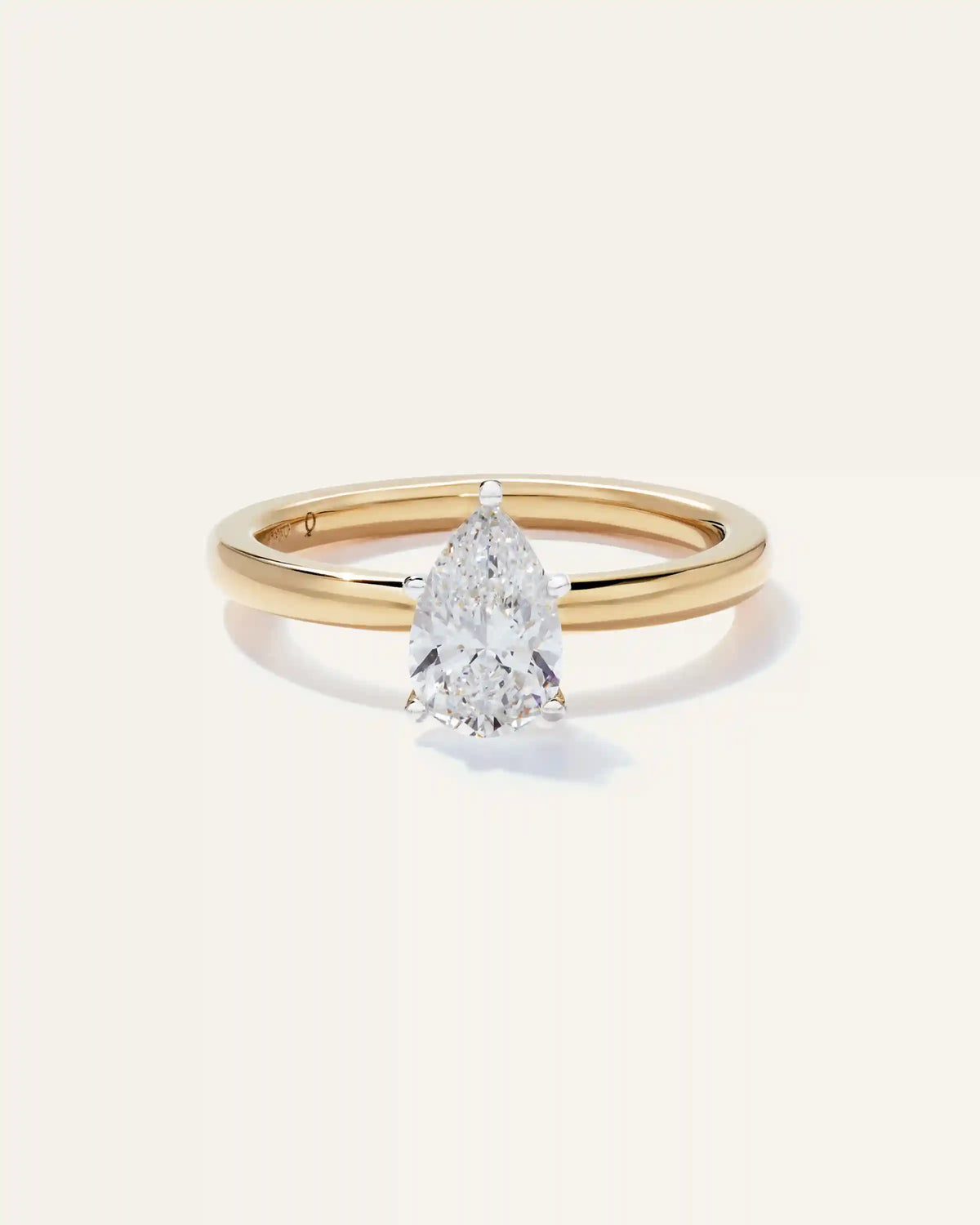 Lab Grown Diamond Pear Comfort Fit Engagement Ring - 1ct