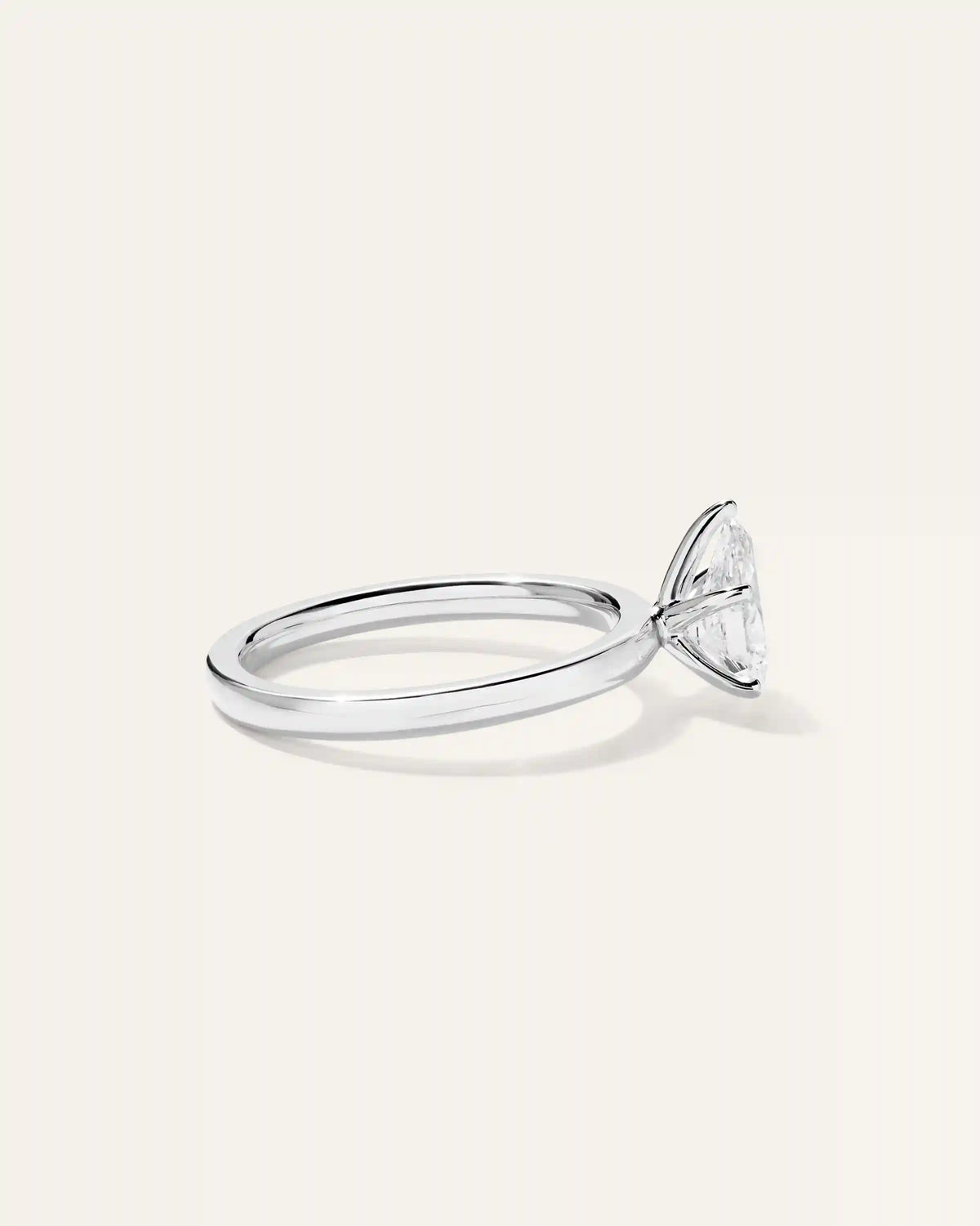 Lab Grown Diamond Pear Comfort Fit Engagement Ring - 1ct