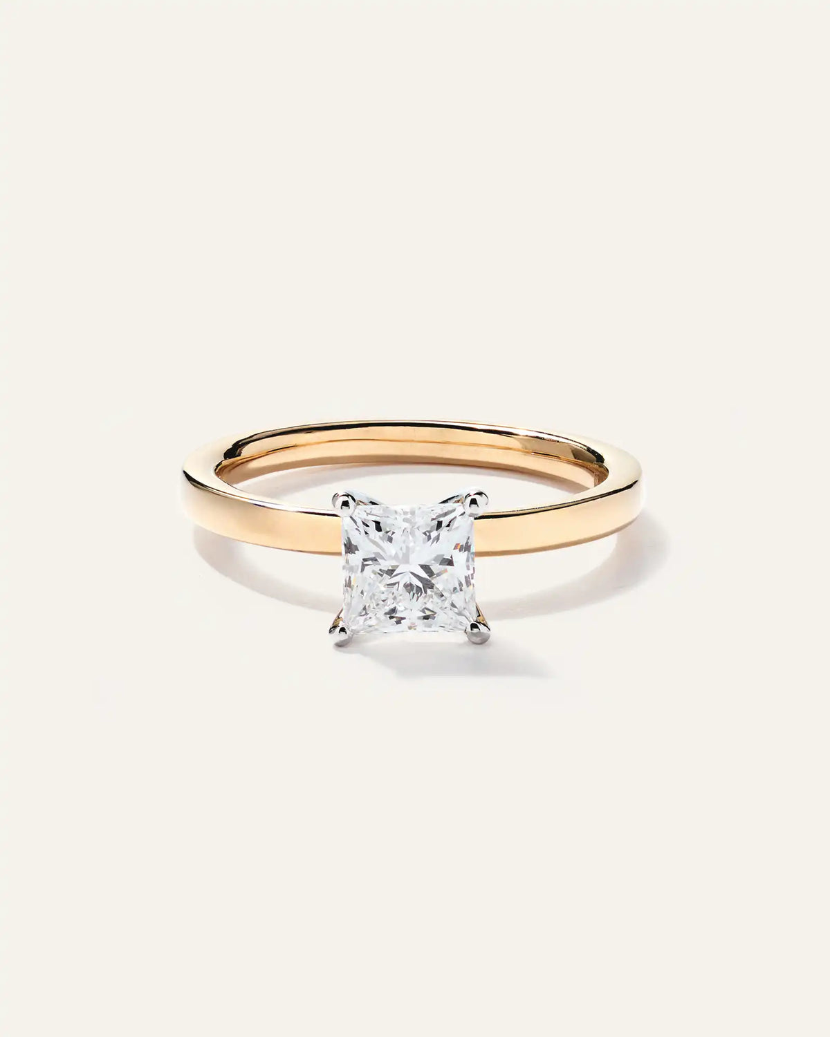 Lab Grown Diamond Princess Comfort Fit Engagement Ring - 1ct