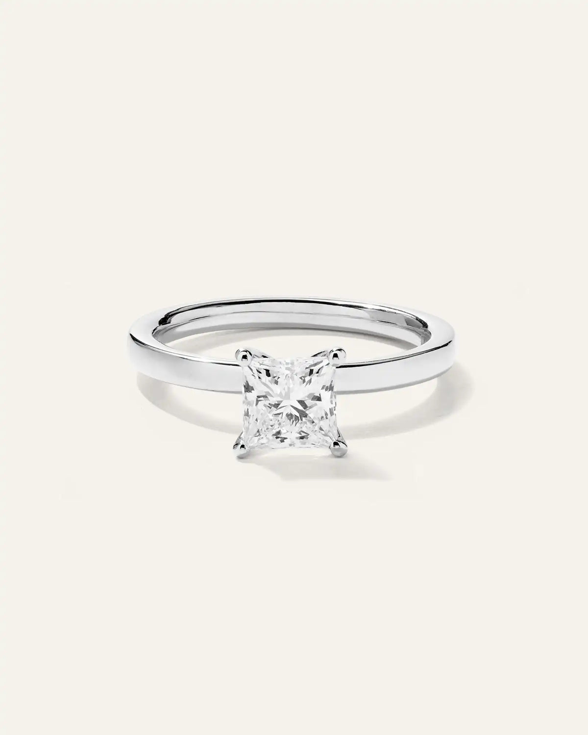 Lab Grown Diamond Princess Comfort Fit Engagement Ring - 1ct