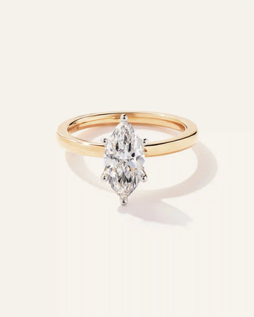 Lab Grown Diamond Marquise Comfort Fit Engagement Ring - 1.5ct