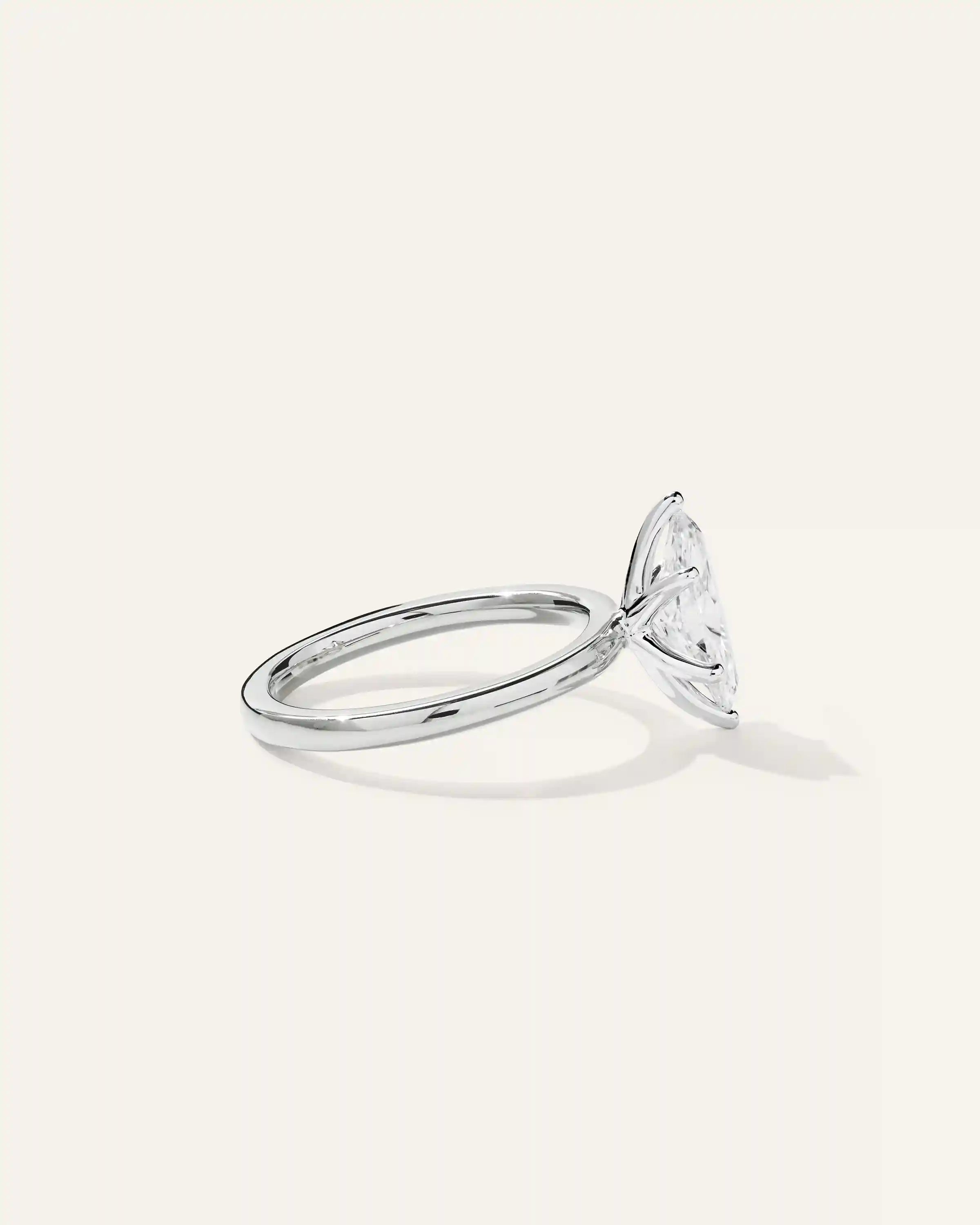 Lab Grown Diamond Marquise Comfort Fit Engagement Ring - 1.5ct