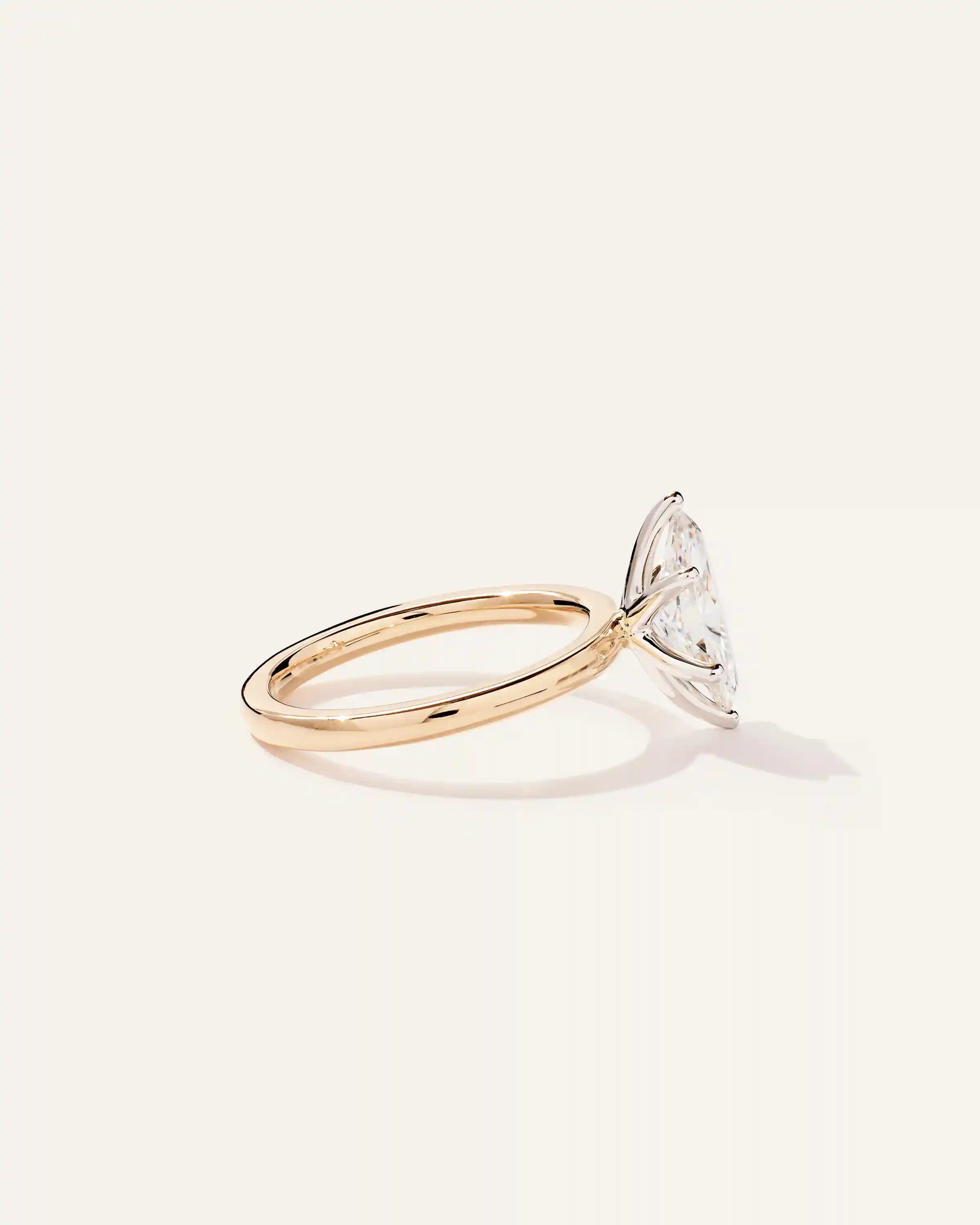 Lab Grown Diamond Marquise Comfort Fit Engagement Ring - 1.5ct