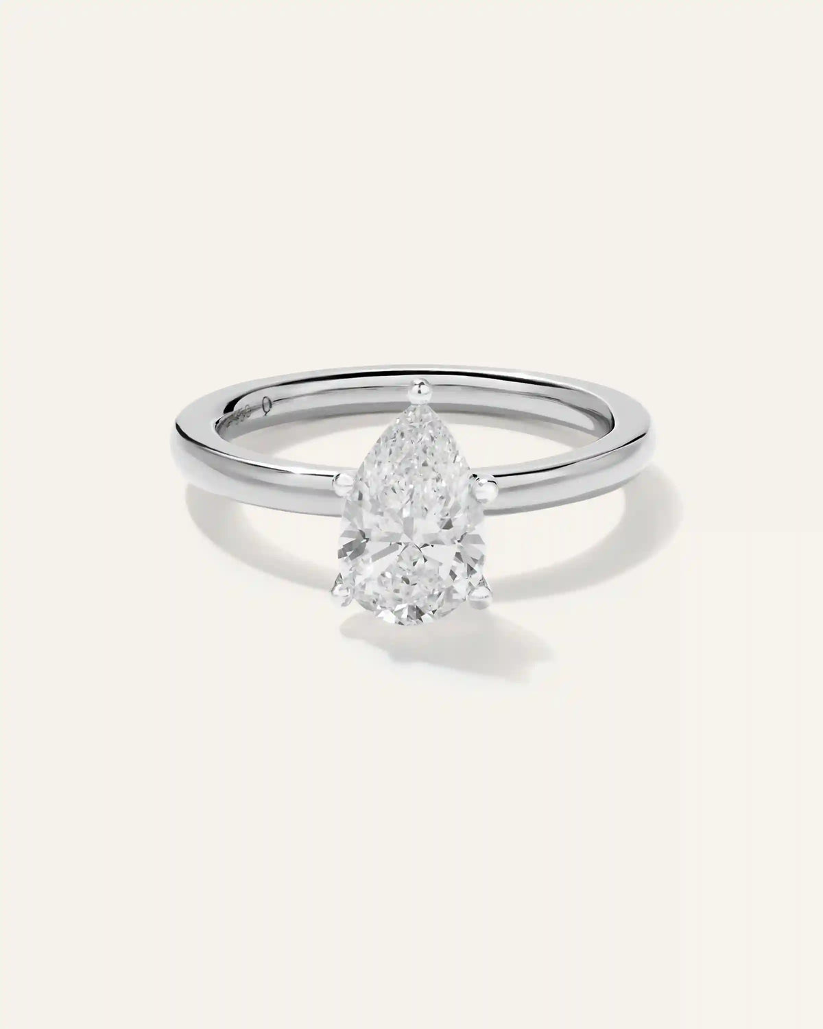 Lab Grown Diamond Pear Comfort Fit Engagement Ring - 1.5ct