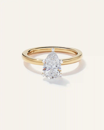 Lab Grown Diamond Pear Comfort Fit Engagement Ring - 1.5ct