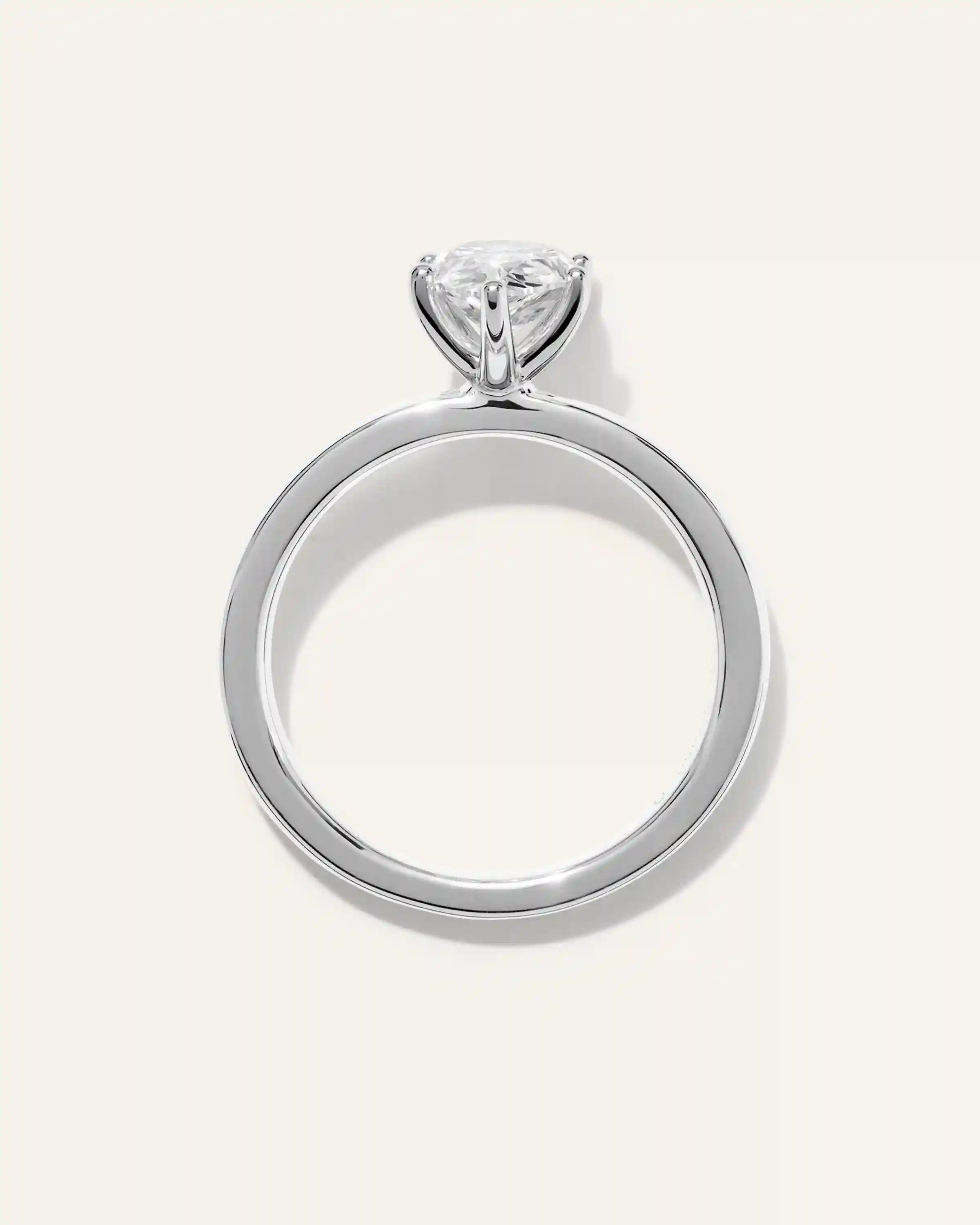 Lab Grown Diamond Pear Comfort Fit Engagement Ring - 1.5ct
