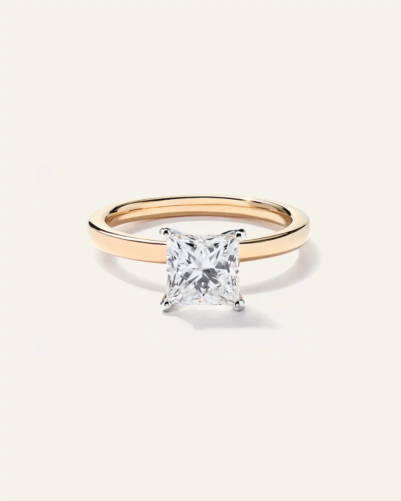 Lab Grown Diamond Princess Comfort Fit Engagement Ring - 1.5ct