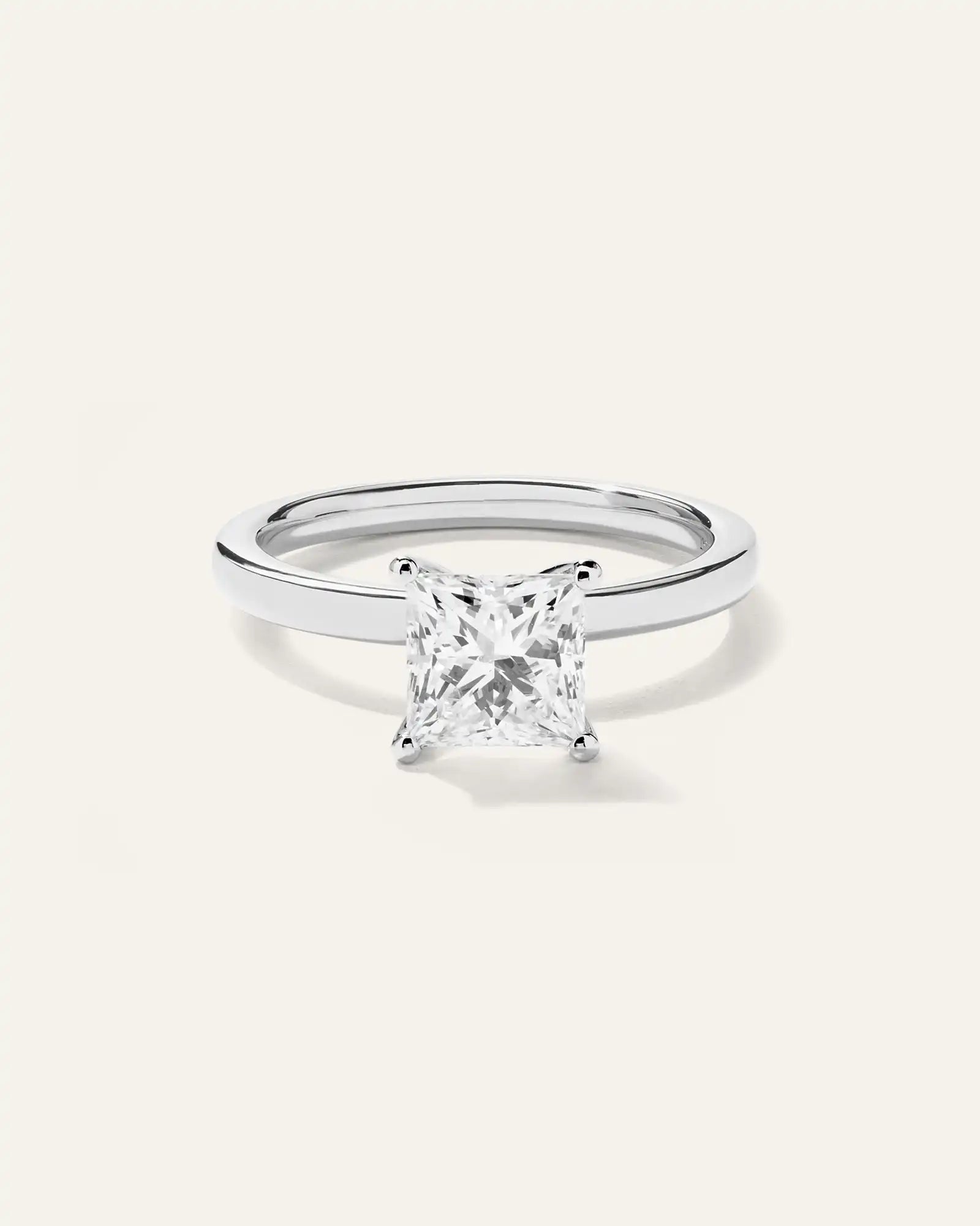 Lab Grown Diamond Princess Comfort Fit Engagement Ring - 1.5ct