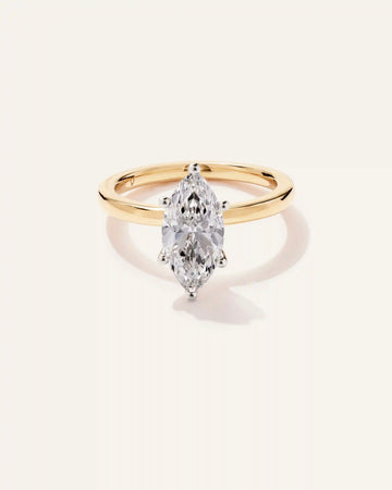Lab Grown Diamond Marquise Comfort Fit Engagement Ring - 2ct