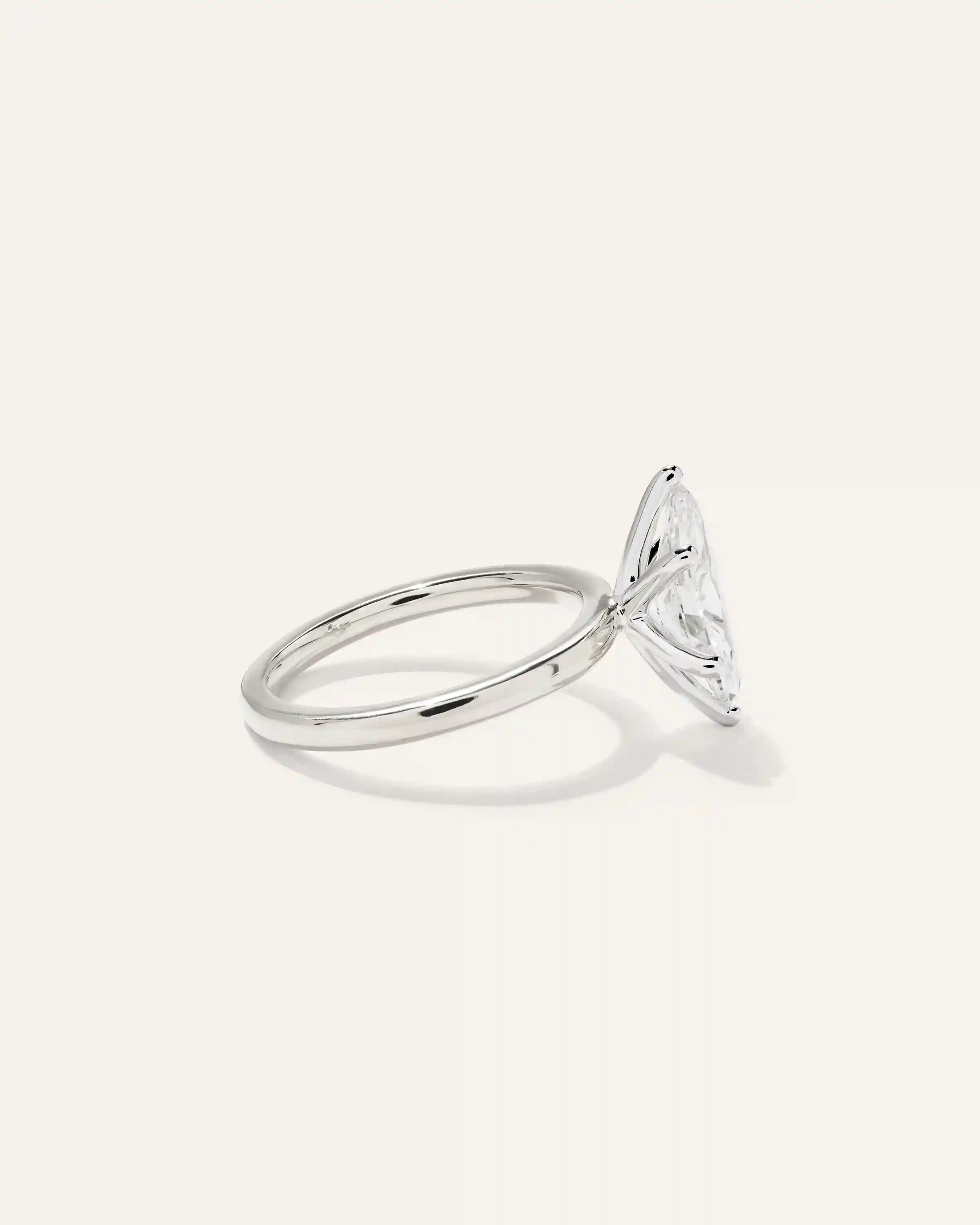 Lab Grown Diamond Marquise Comfort Fit Engagement Ring - 2ct