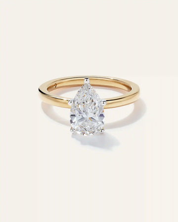 Lab Grown Diamond Pear Comfort Fit Engagement Ring - 2ct