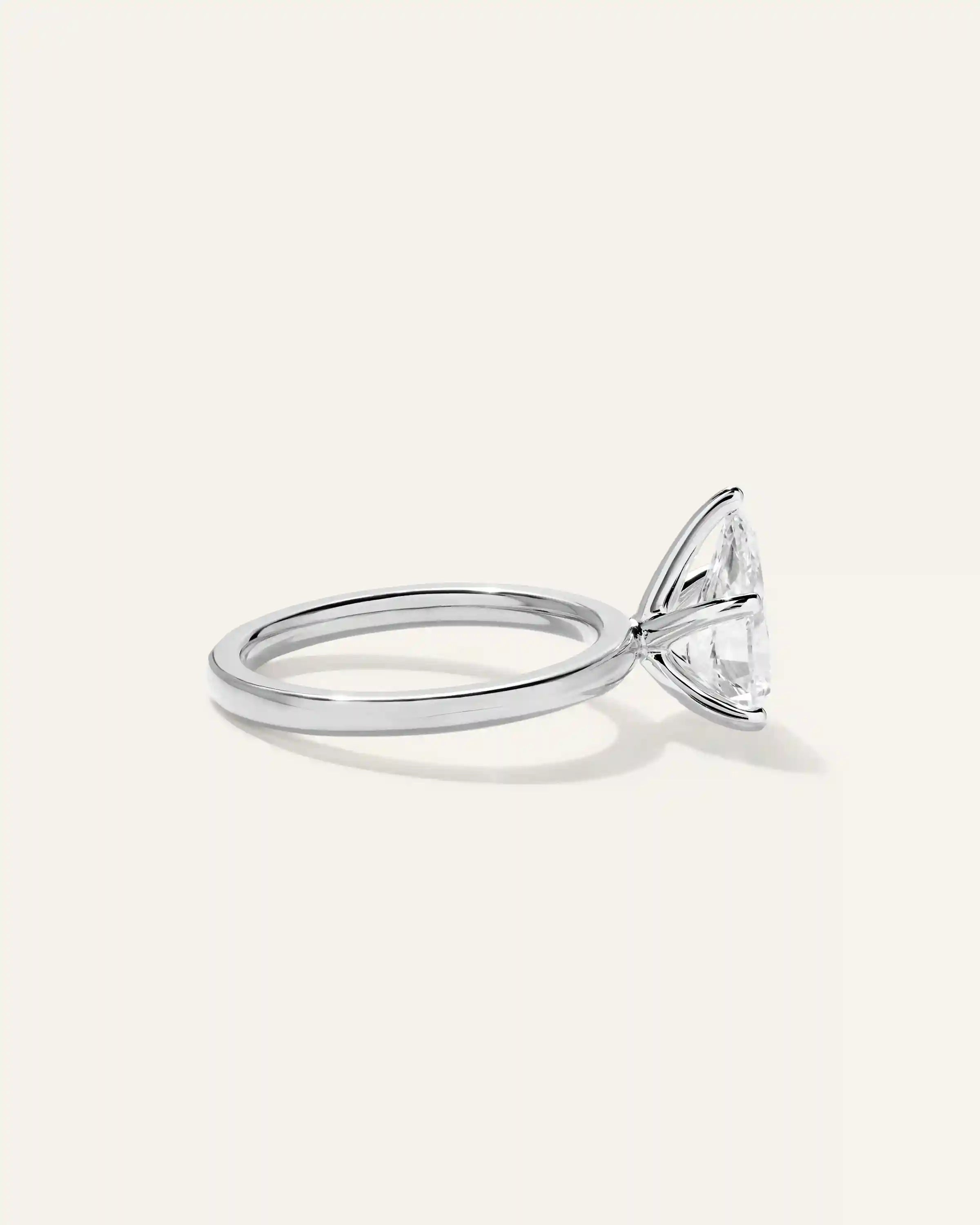 Lab Grown Diamond Pear Comfort Fit Engagement Ring - 2ct