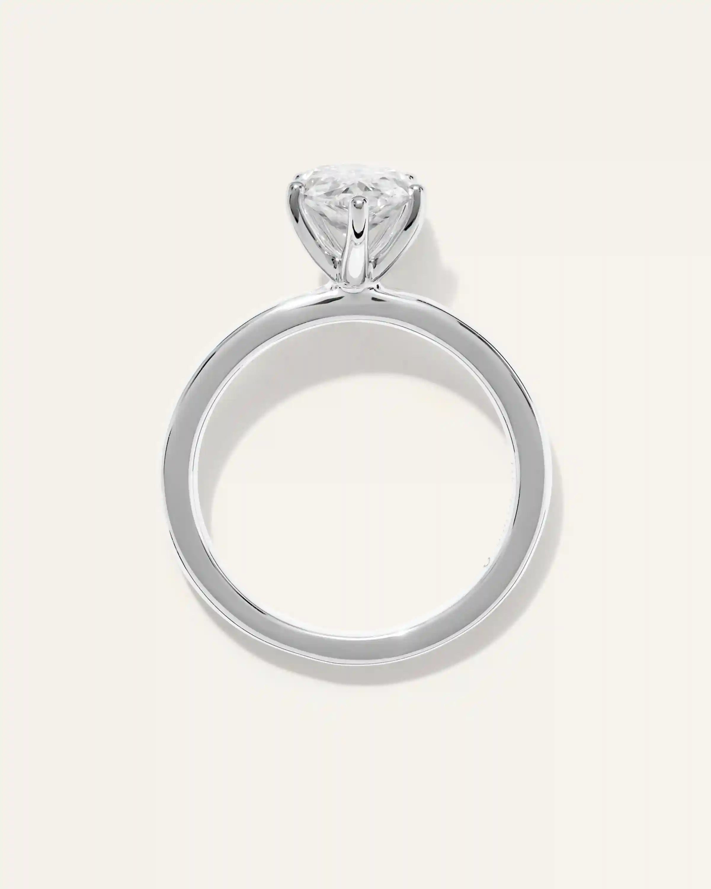 Lab Grown Diamond Pear Comfort Fit Engagement Ring - 2ct