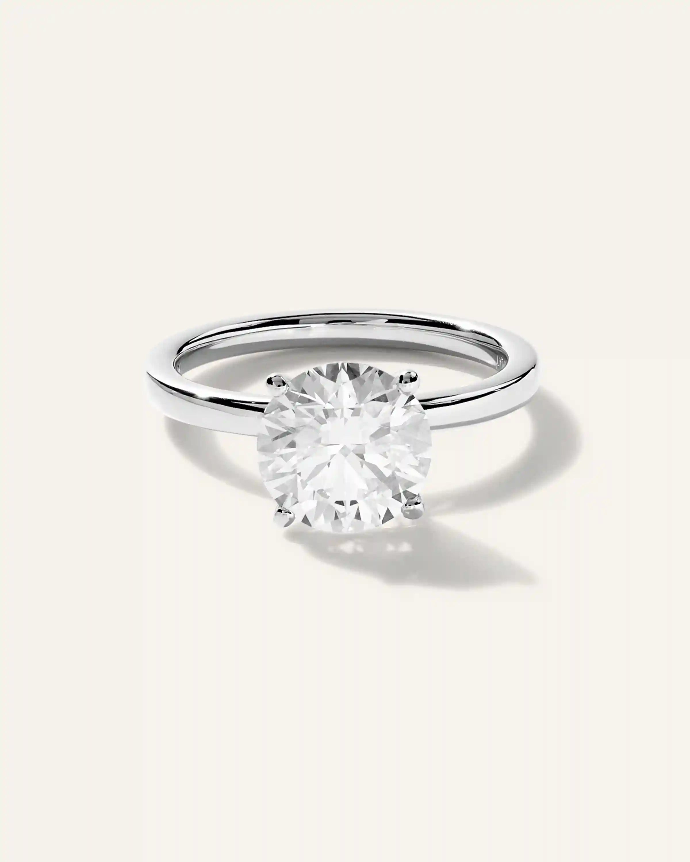 Lab Grown Diamond Round Comfort Fit Engagement Ring - 2.5ct