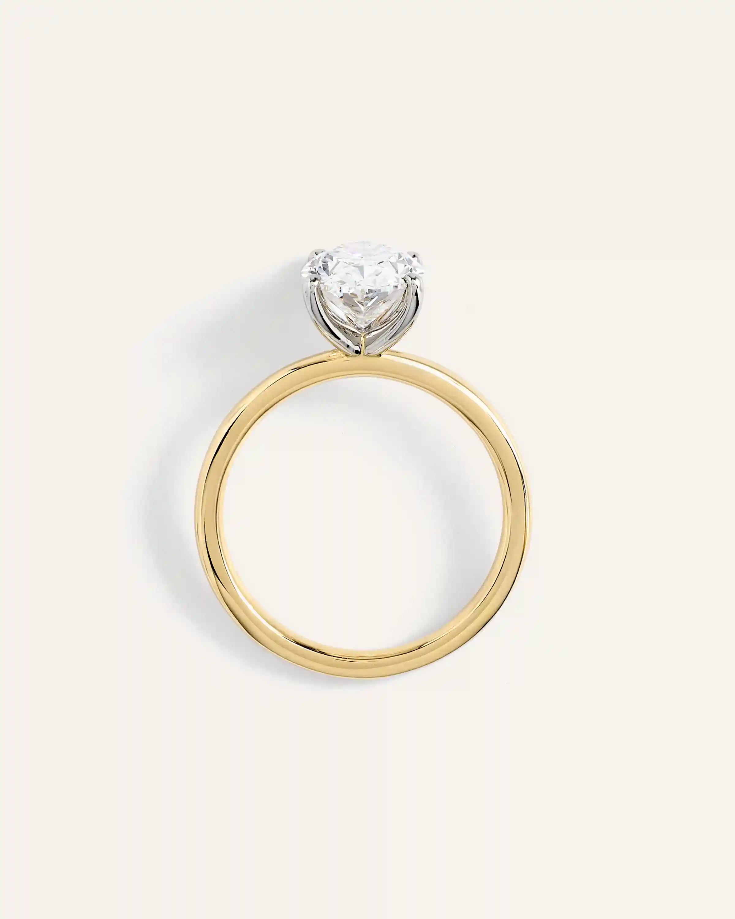 Lab Grown Diamond Oval Comfort Fit Engagement Ring - 3ct