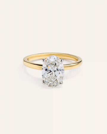 Lab Grown Diamond Oval Comfort Fit Engagement Ring - 2.5ct