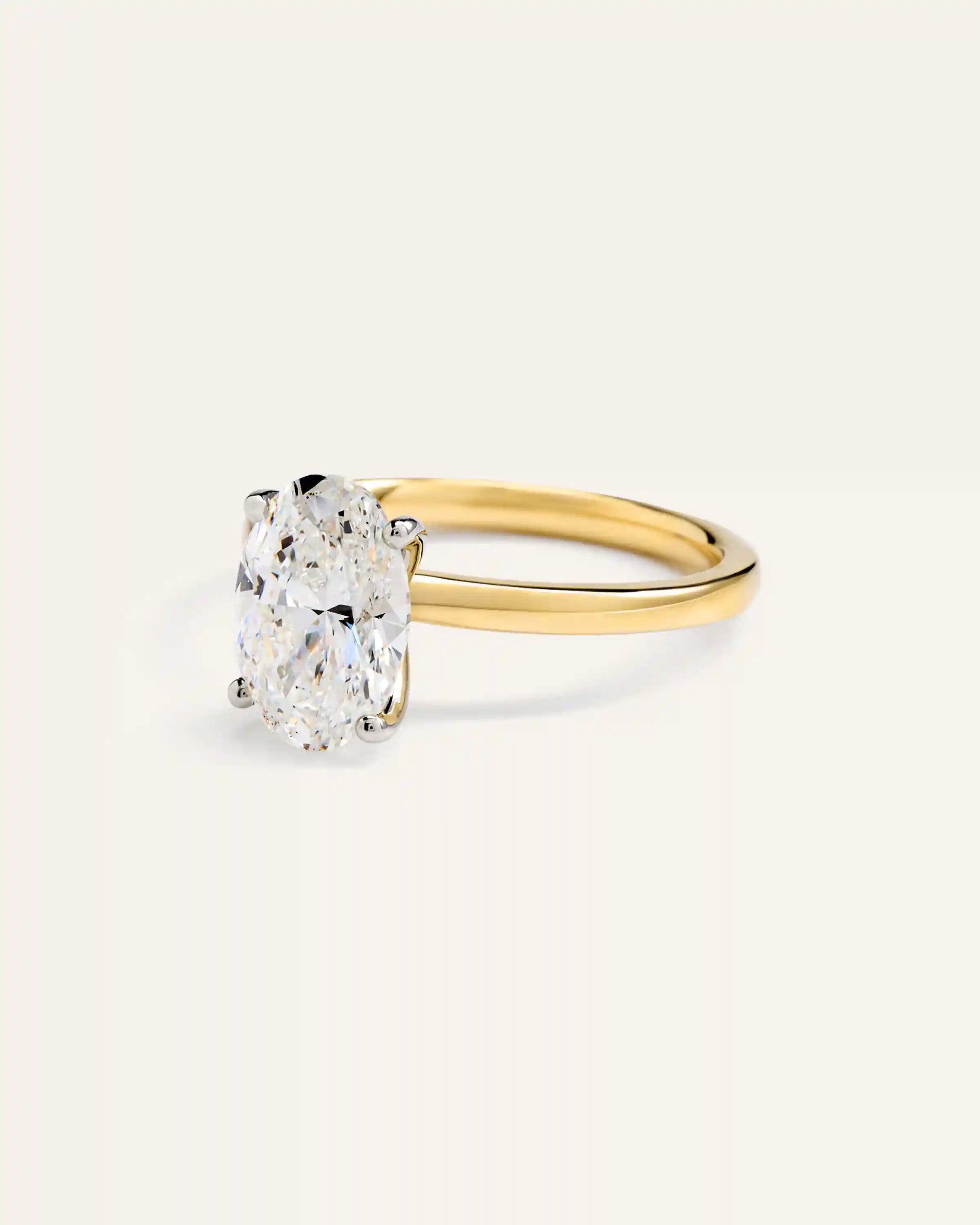 Lab Grown Diamond Oval Comfort Fit Engagement Ring - 2.5ct