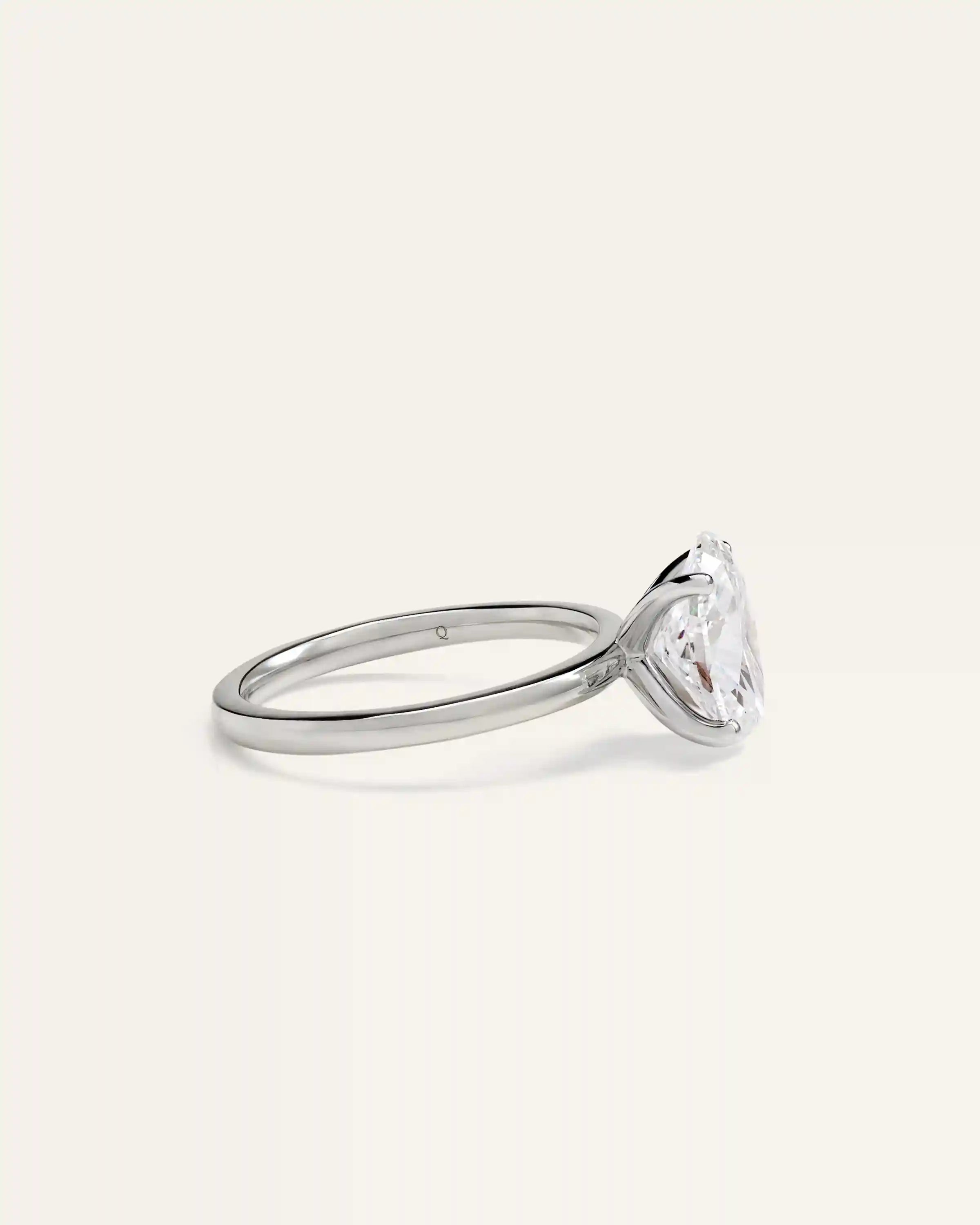 Lab Grown Diamond Oval Comfort Fit Engagement Ring - 2.5ct