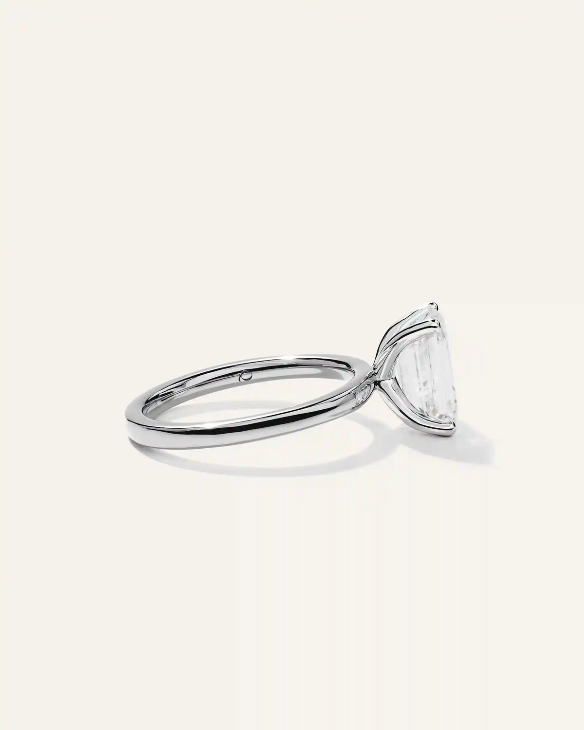 Lab Grown Diamond Emerald Comfort Fit Engagement Ring - 2.5ct