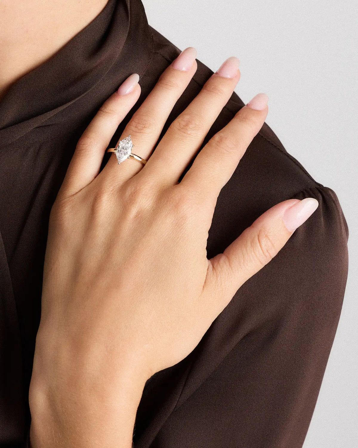 Lab Grown Diamond Marquise Comfort Fit Engagement Ring - 2.5ct