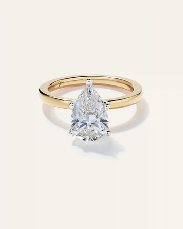 Lab Grown Diamond Pear Comfort Fit Engagement Ring - 2.5ct