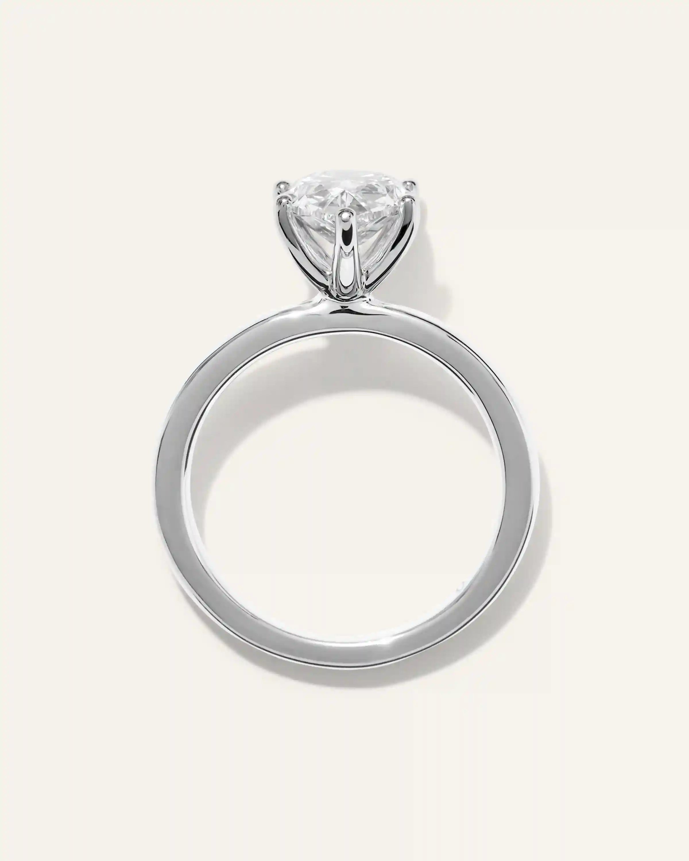 Lab Grown Diamond Pear Comfort Fit Engagement Ring - 2.5ct