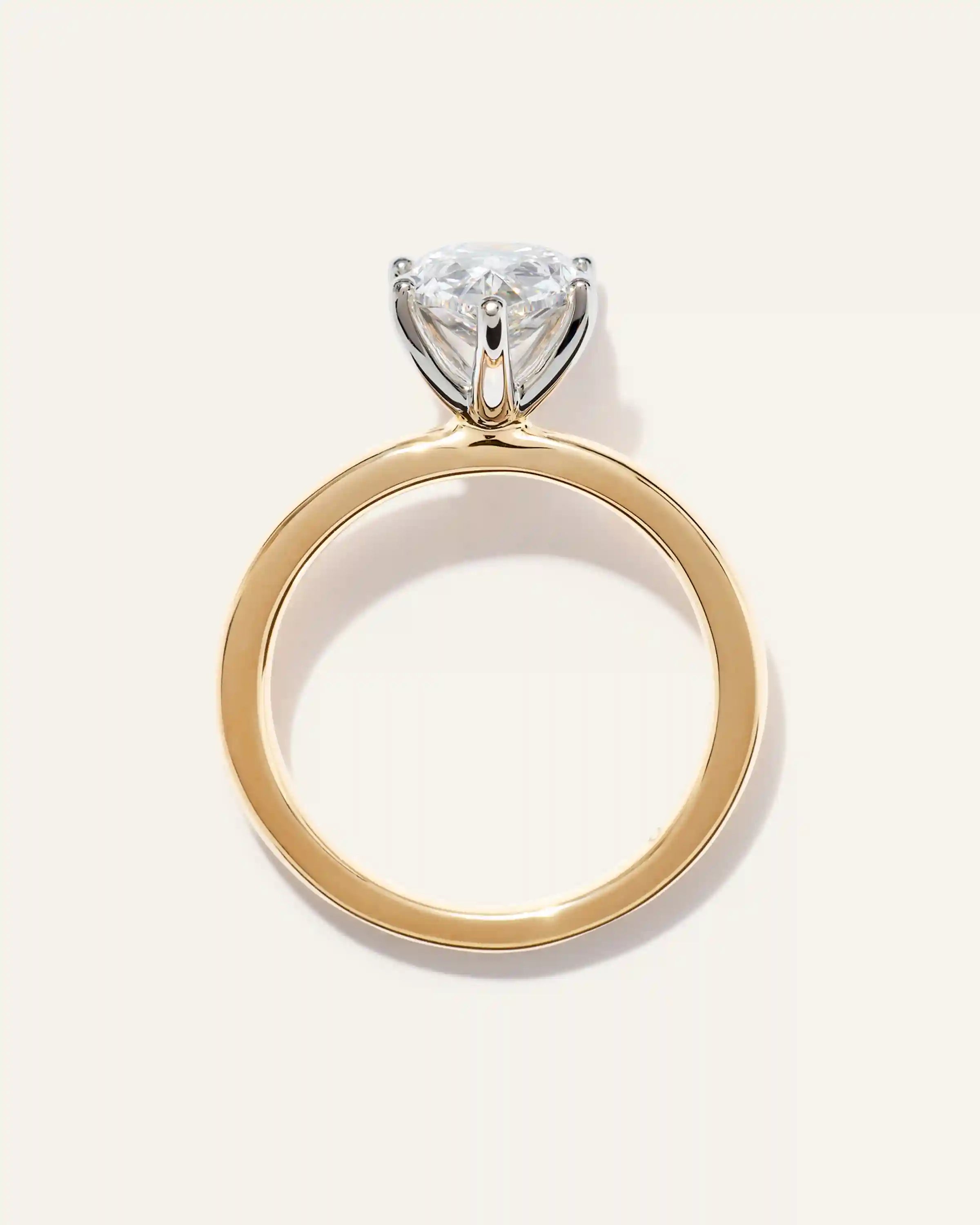 Lab Grown Diamond Pear Comfort Fit Engagement Ring - 2.5ct