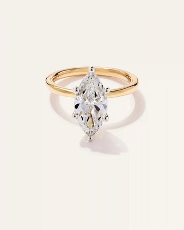 Lab Grown Diamond Marquise Comfort Fit Engagement Ring - 3ct