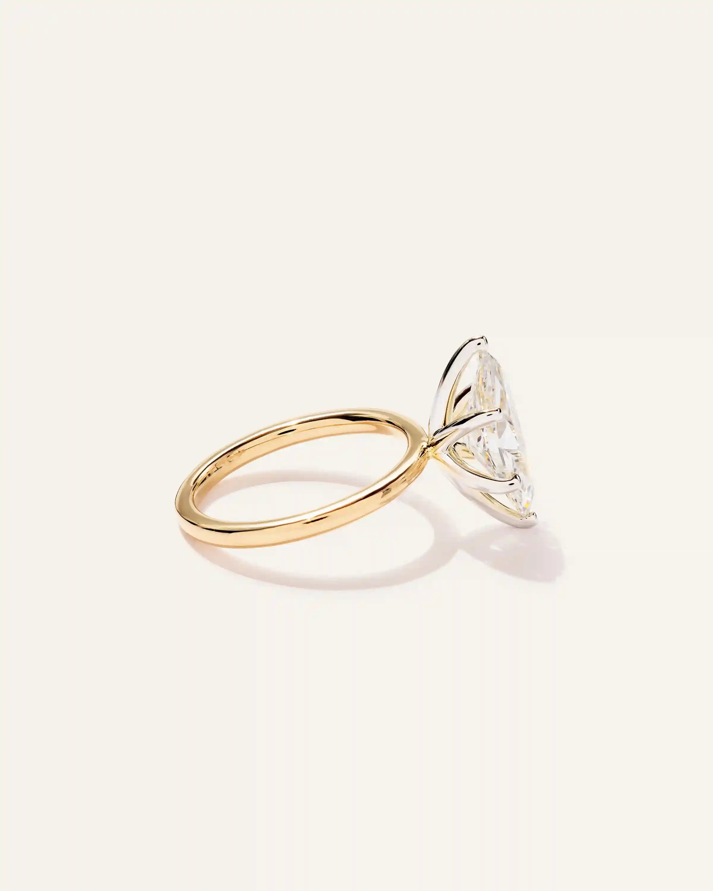 Lab Grown Diamond Marquise Comfort Fit Engagement Ring - 3ct