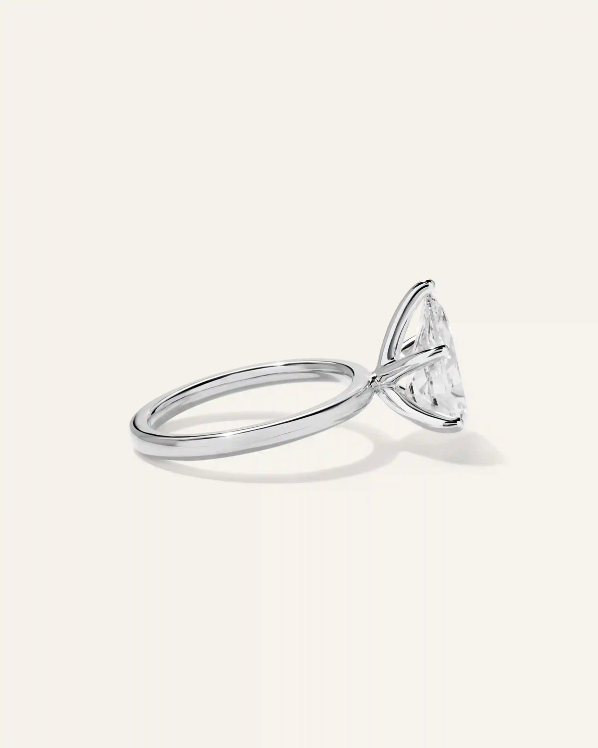 Lab Grown Diamond Pear Comfort Fit Engagement Ring - 3ct
