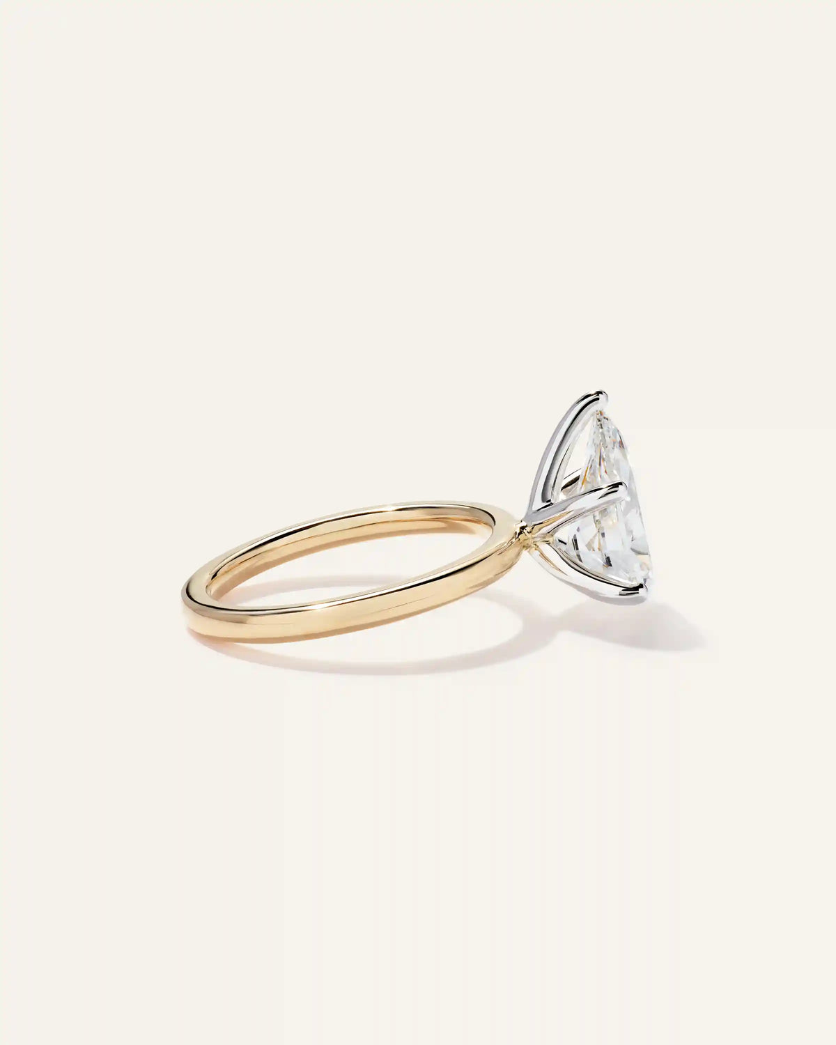 Lab Grown Diamond Pear Comfort Fit Engagement Ring - 3ct