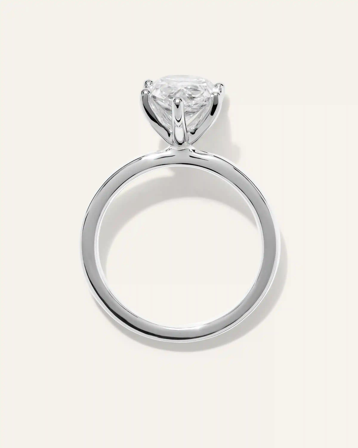 Lab Grown Diamond Pear Comfort Fit Engagement Ring - 3ct