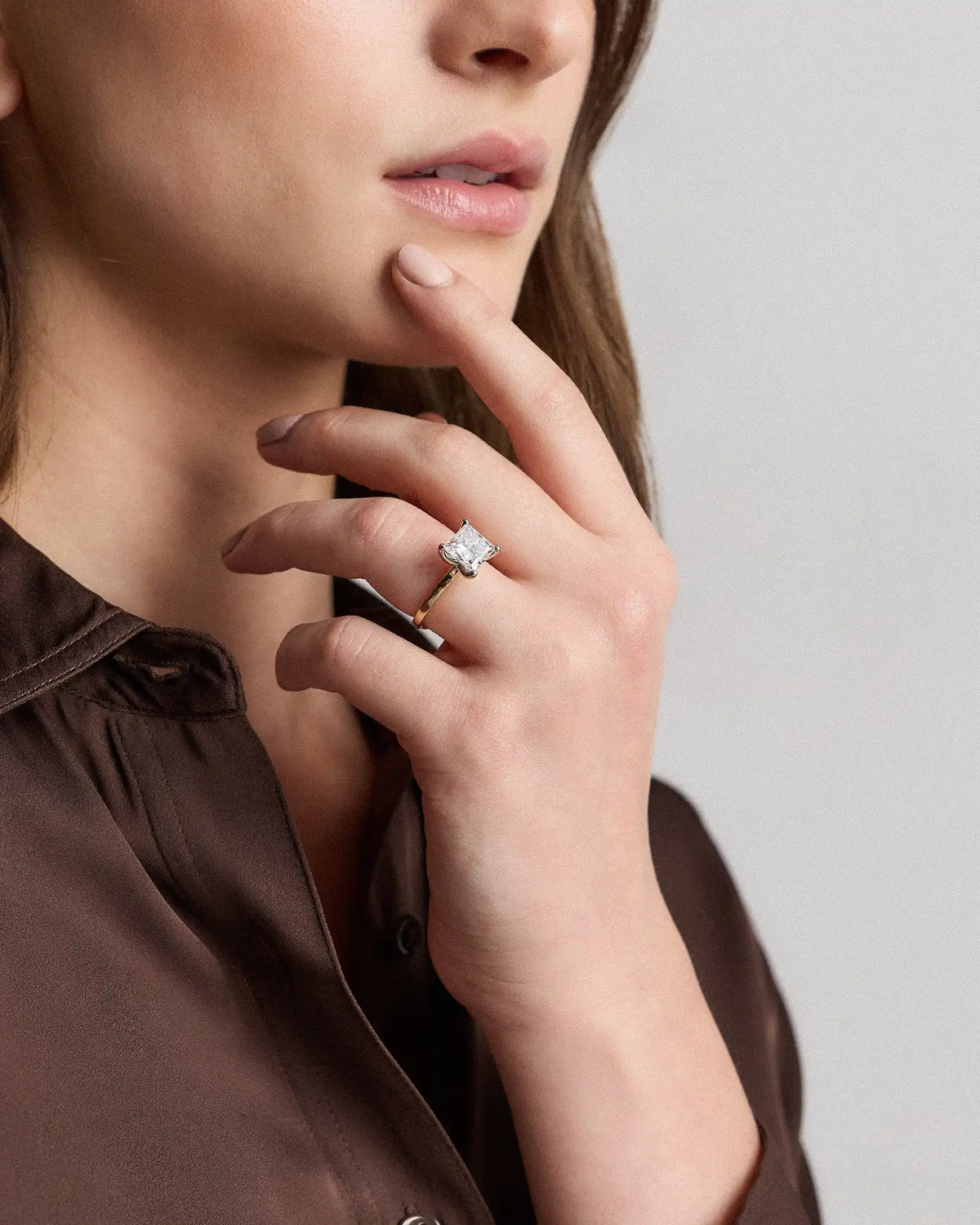 Lab Grown Diamond Princess Comfort Fit Engagement Ring - 3ct