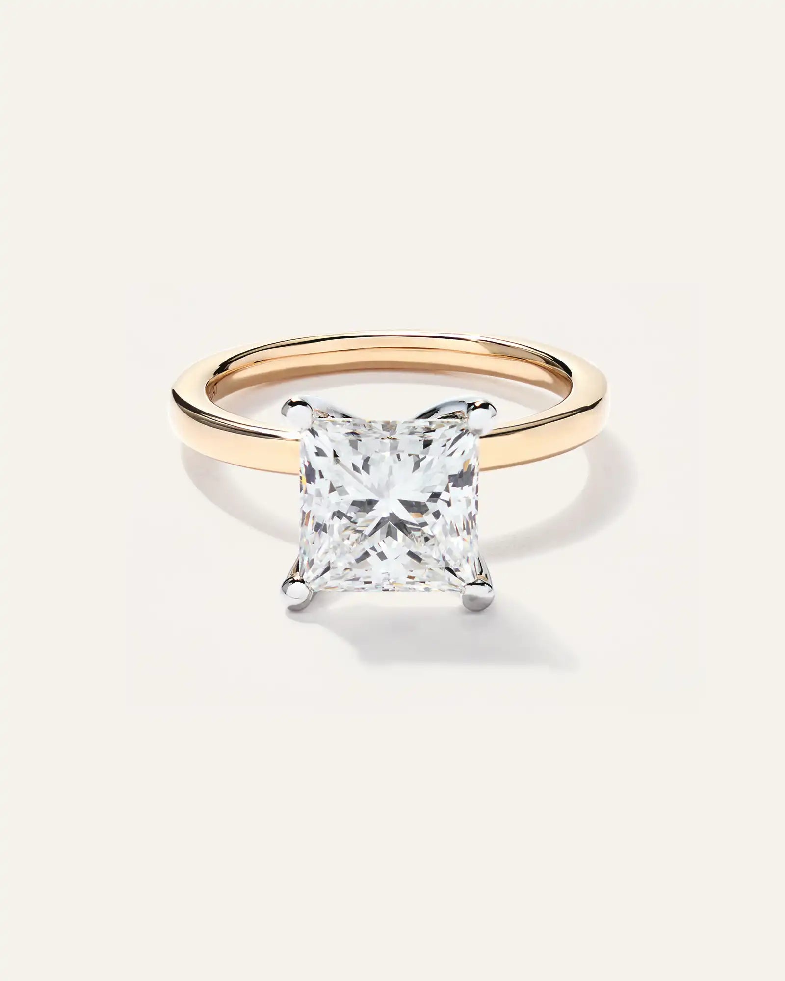 Lab Grown Diamond Princess Comfort Fit Engagement Ring - 3ct