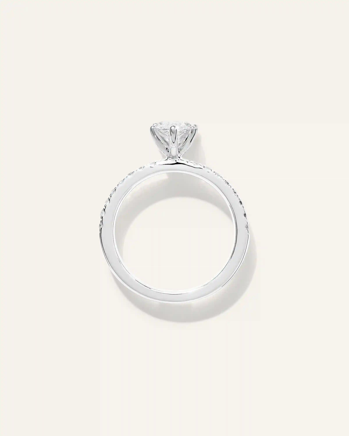 Lab Grown Diamond Marquise Petite Pave Engagement Ring - 1.5ct
