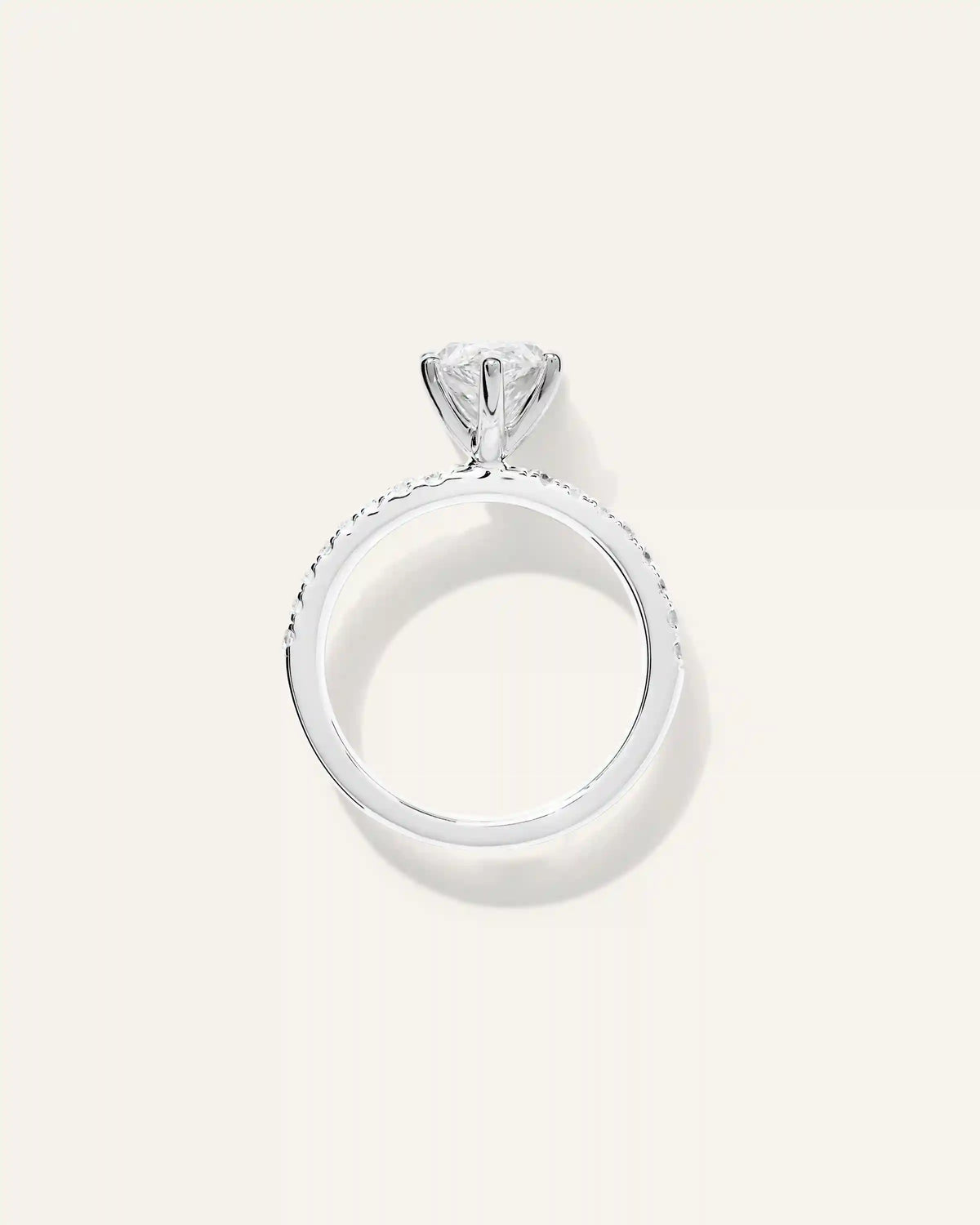 Lab Grown Diamond Marquise Petite Pave Engagement Ring - 2.5ct