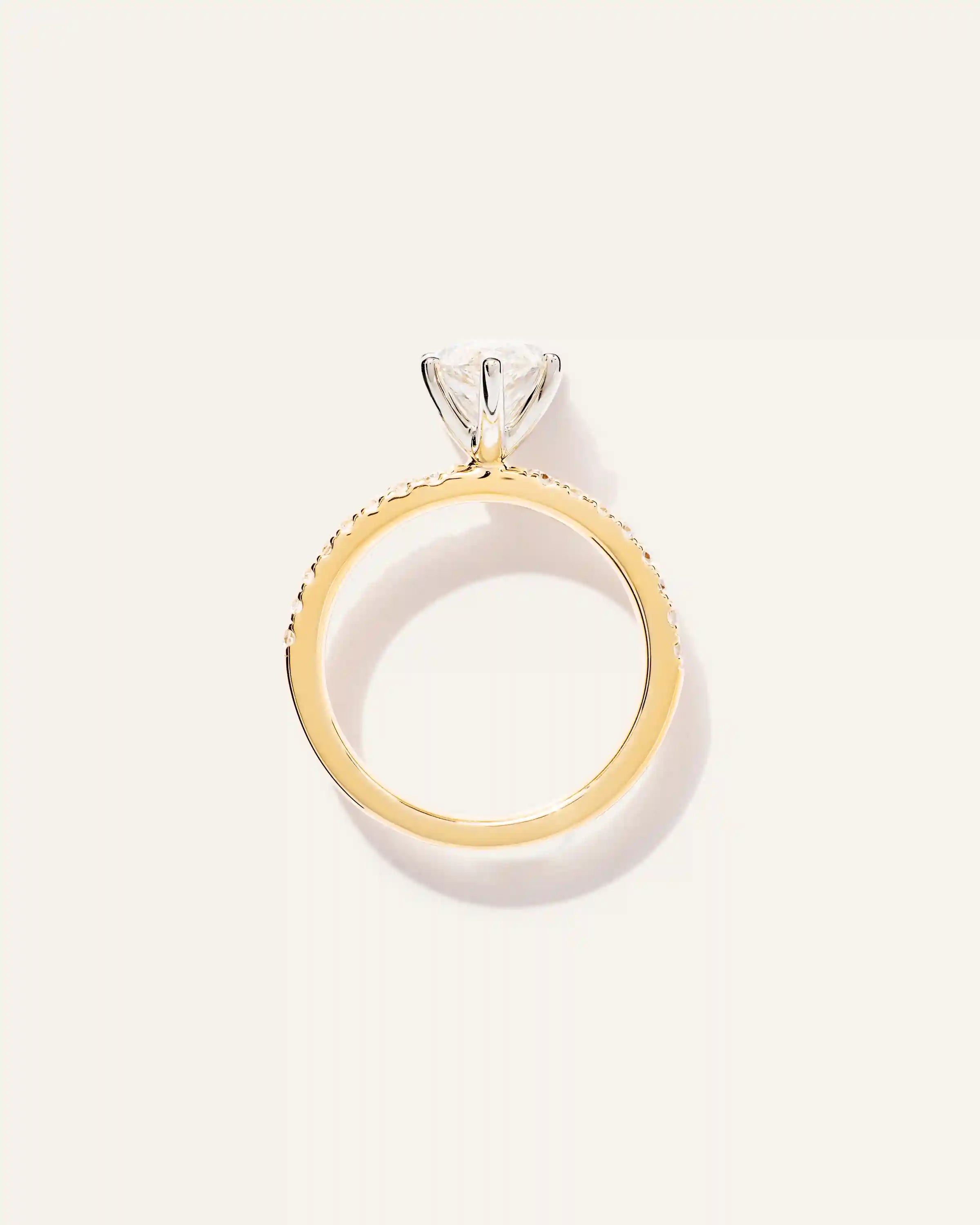 Lab Grown Diamond Marquise Petite Pave Engagement Ring - 2.5ct