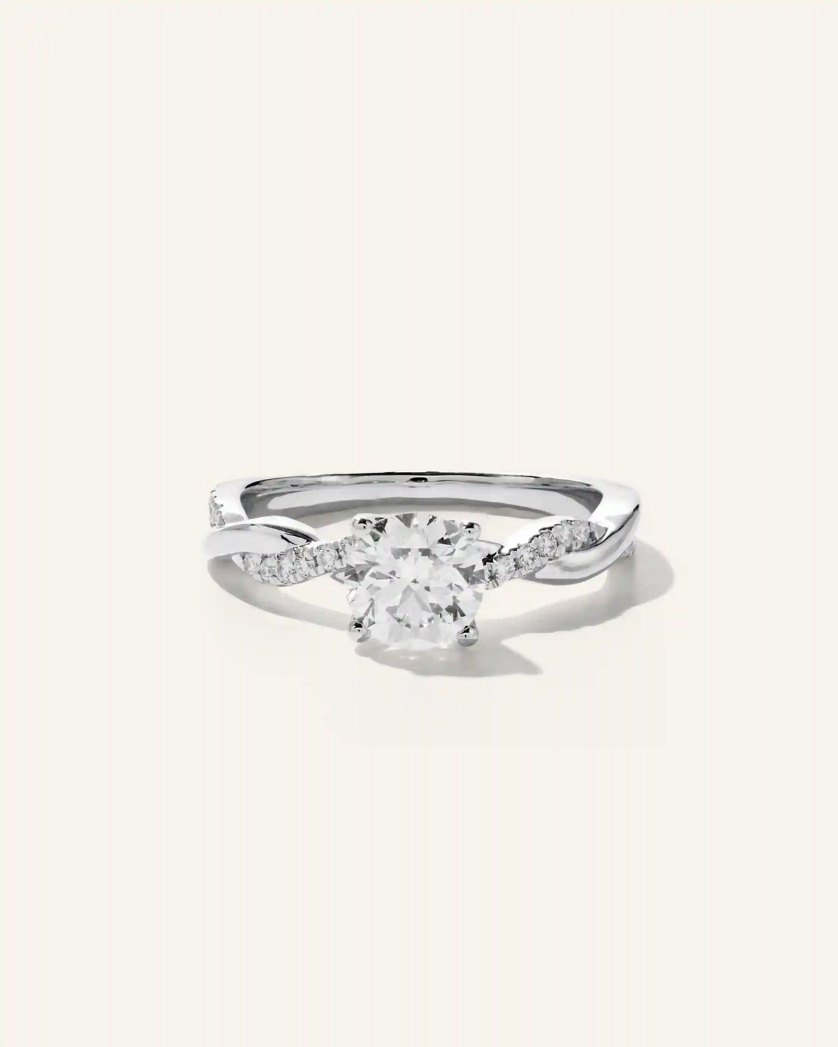 Lab Grown Diamond Round Twisted Engagement Ring - 1ct