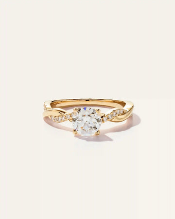 Lab Grown Diamond Round Twisted Engagement Ring - 1ct