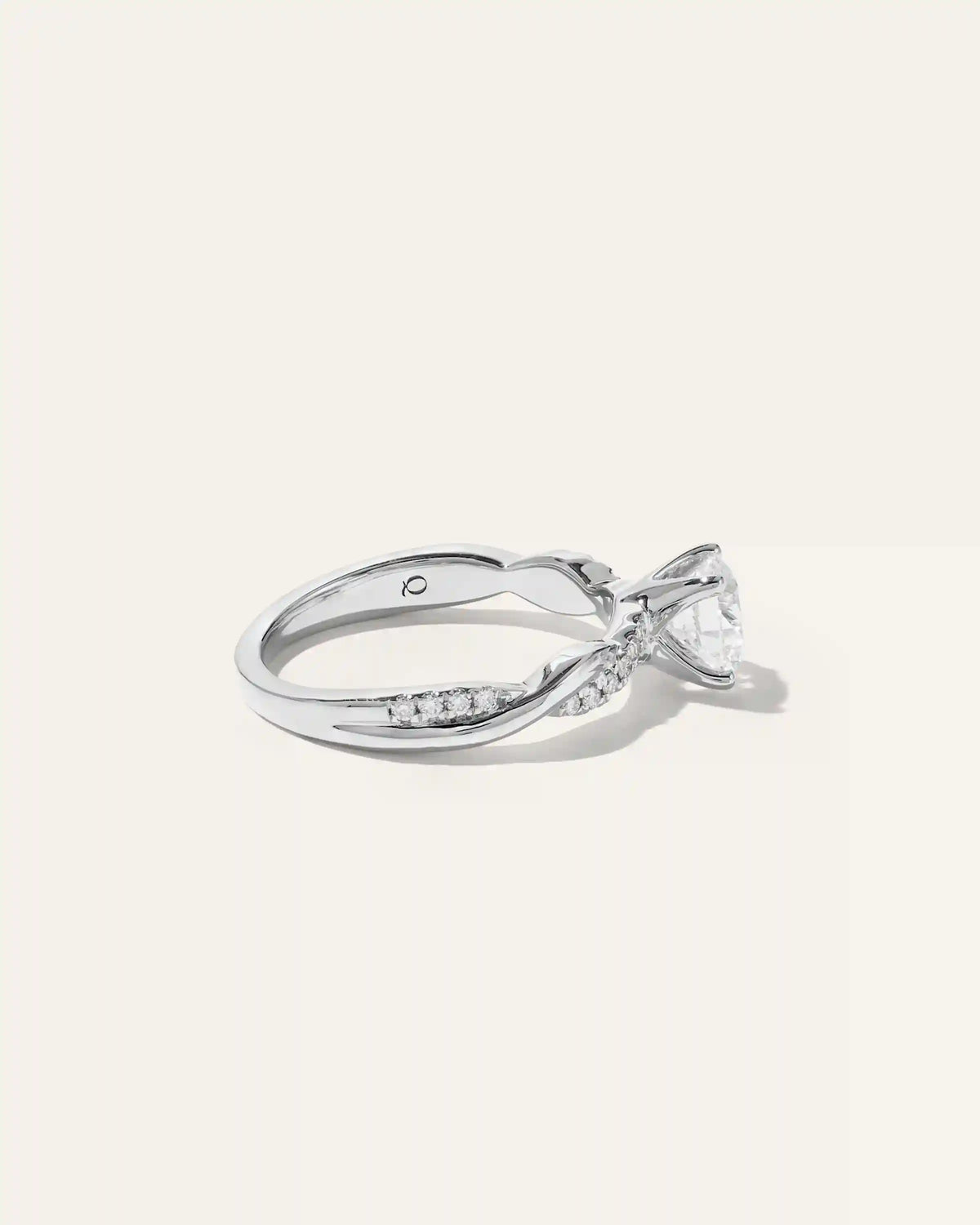 Lab Grown Diamond Round Twisted Engagement Ring - 1ct
