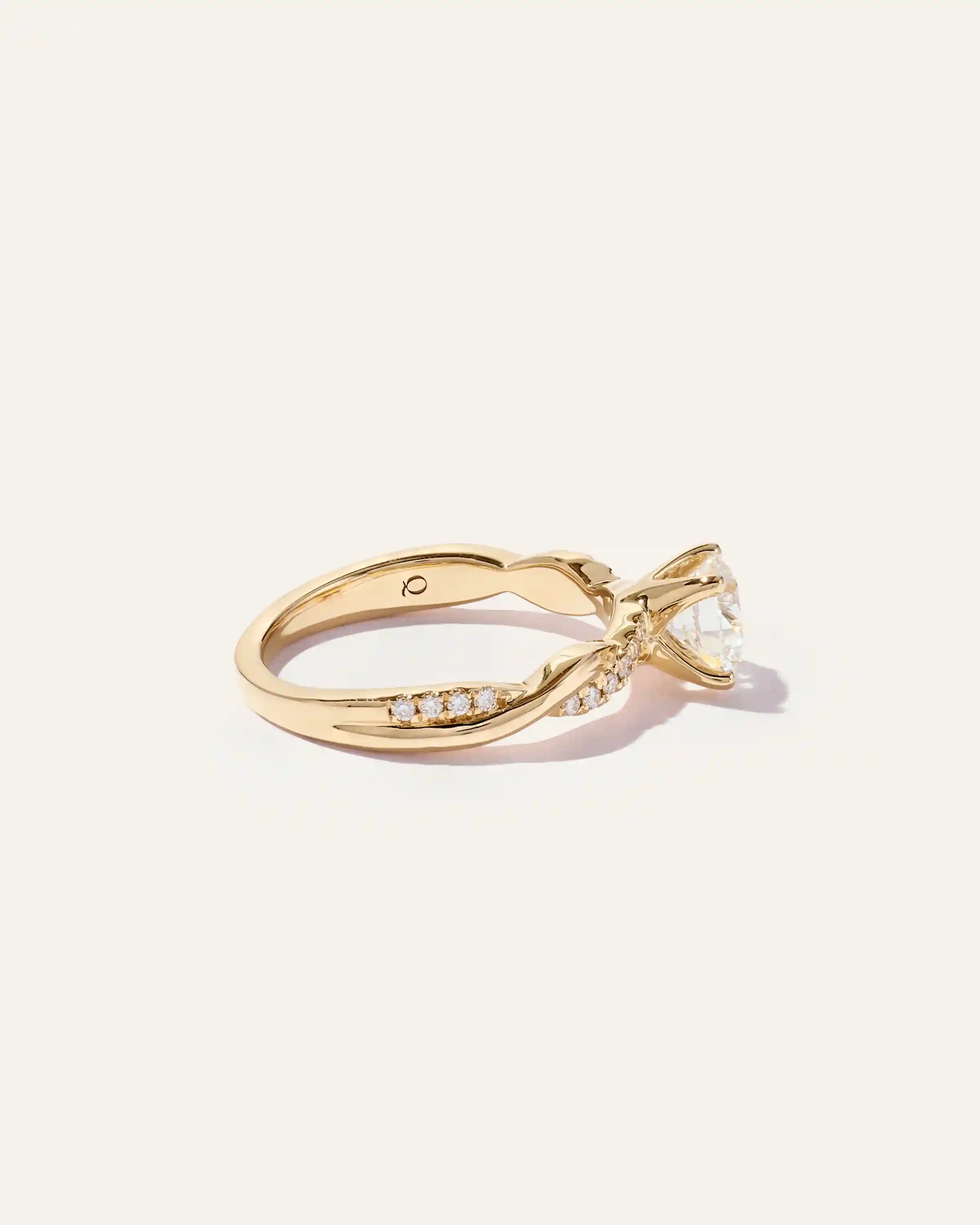 Lab Grown Diamond Round Twisted Engagement Ring - 1ct
