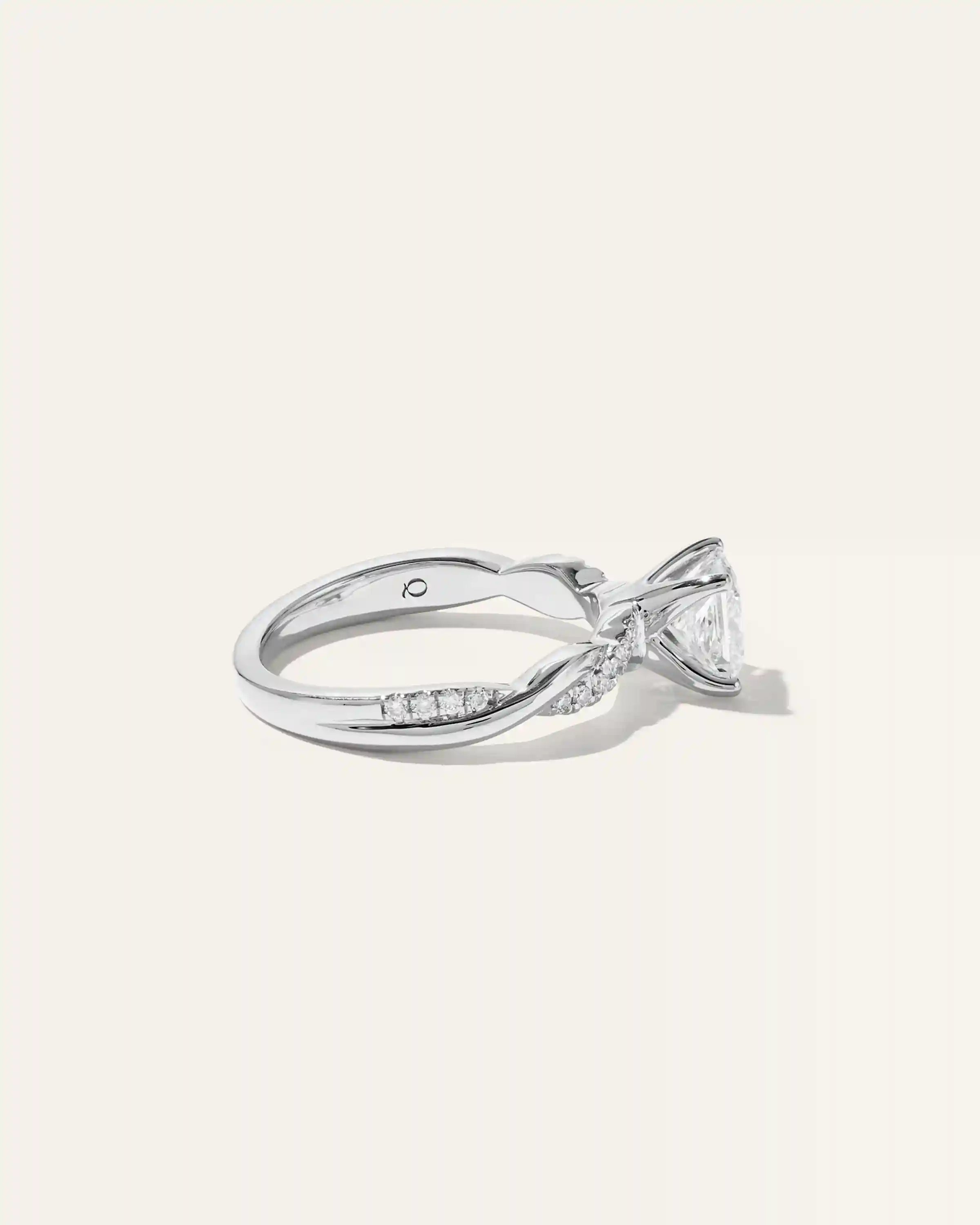 Lab Grown Diamond Princess Twisted Engagement Ring - 1ct