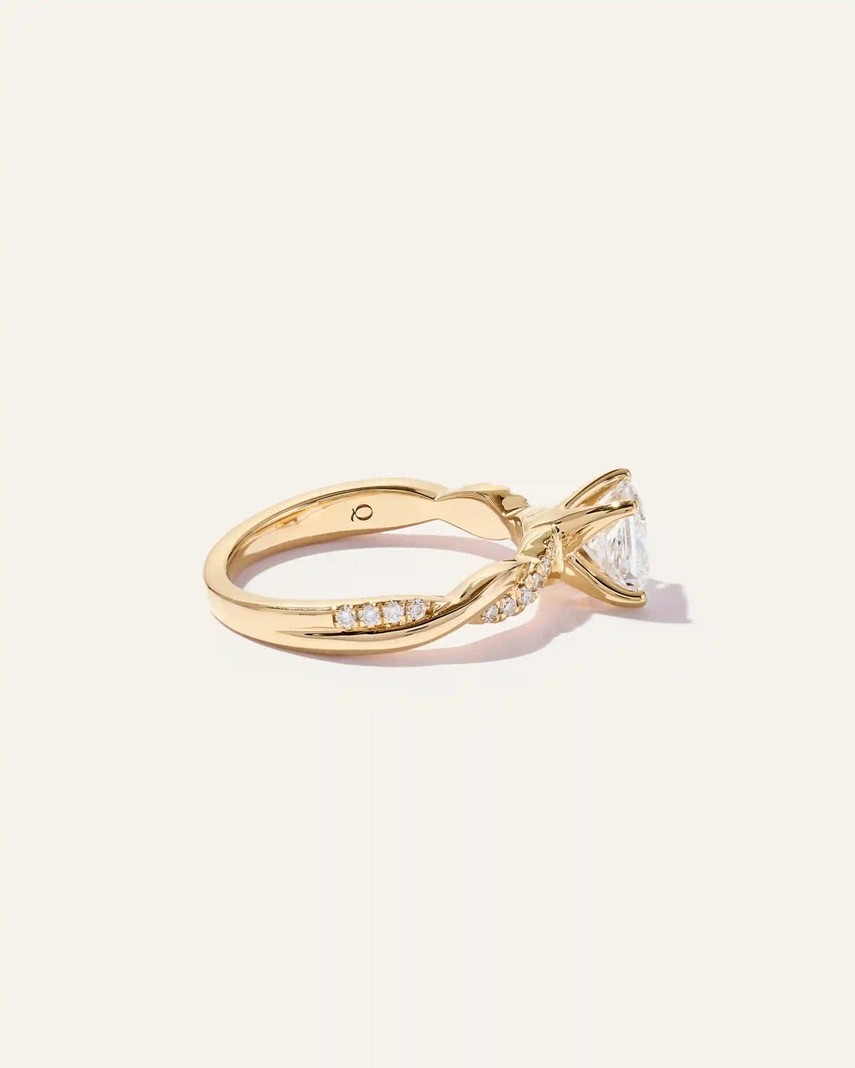 Lab Grown Diamond Princess Twisted Engagement Ring - 1ct