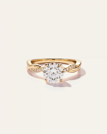 Lab Grown Diamond Round Twisted Engagement Ring - 1.5ct