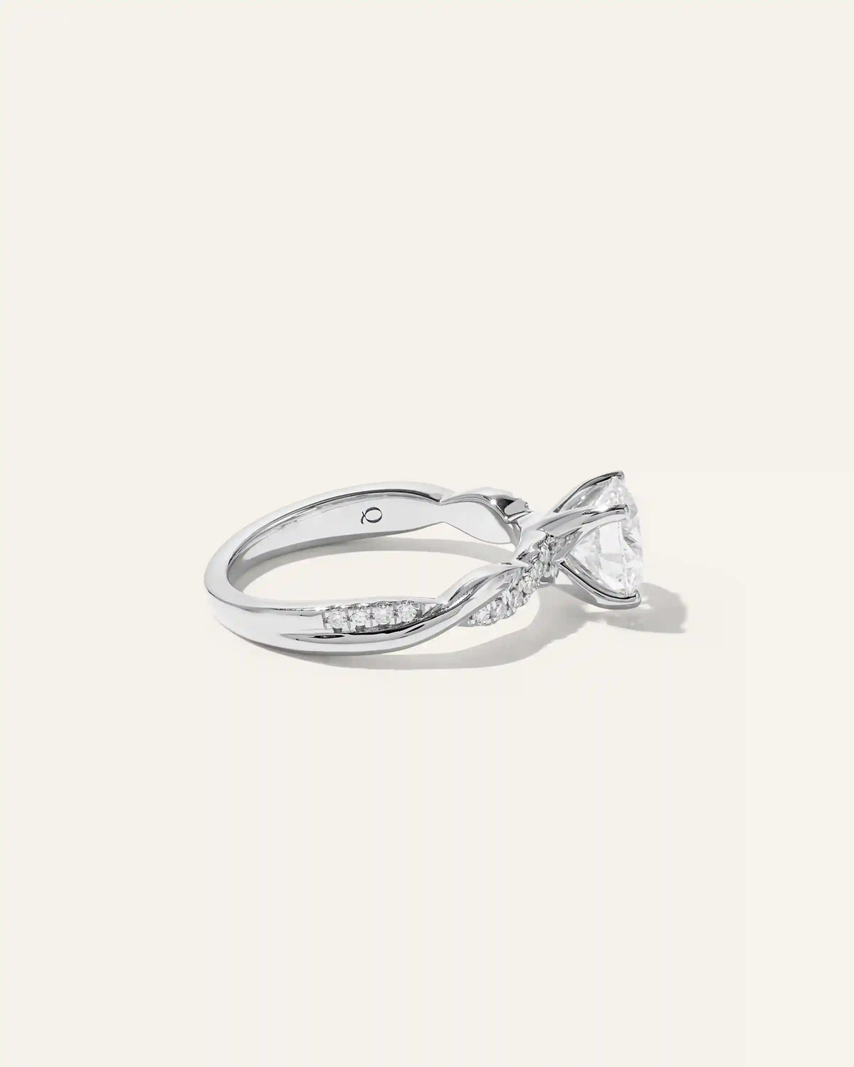 Lab Grown Diamond Round Twisted Engagement Ring - 1.5ct